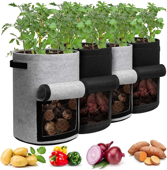 Felt Plant Grow Bags - Garden Potato Pot