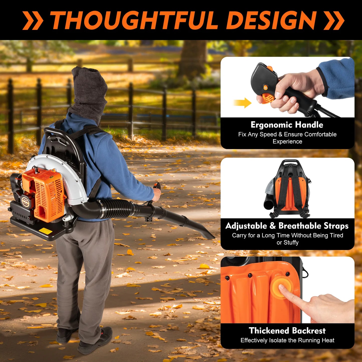 Commercial Grade 65CC Backpack Leaf Blower