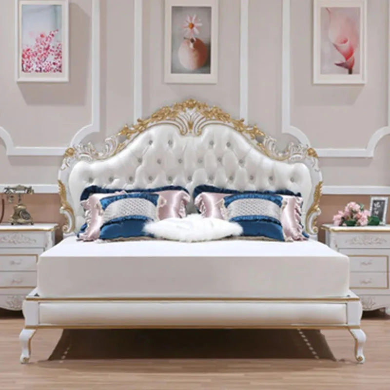 Luxury Modern White Double Bed for Kids