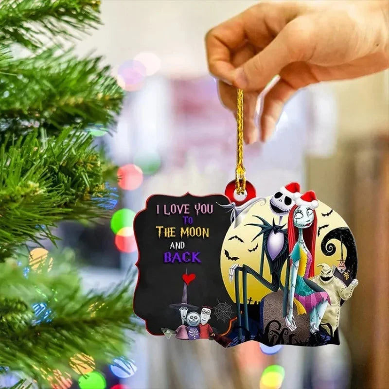 Nightmare Before Christmas Jack & Sally Hanging Ornament