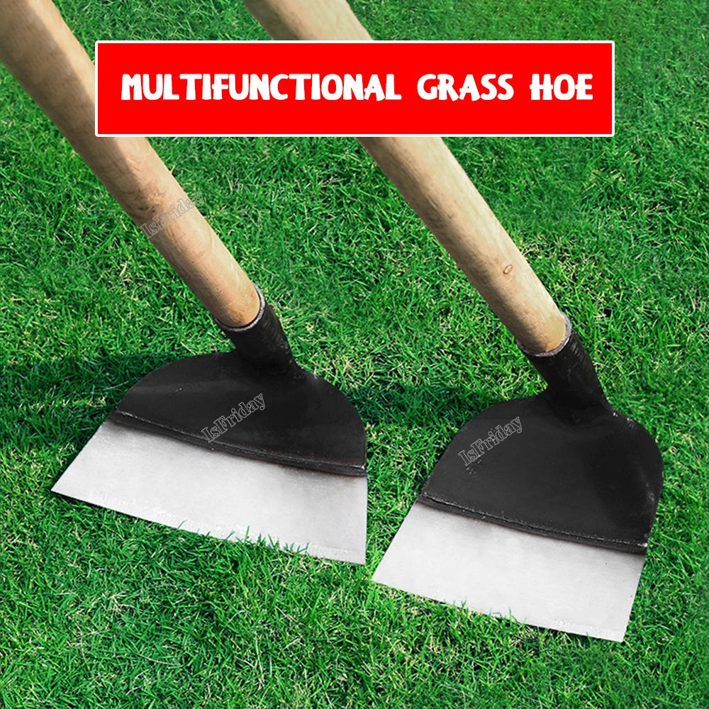 Manganese Steel Garden Hoe - Versatile Weed Removal Tool