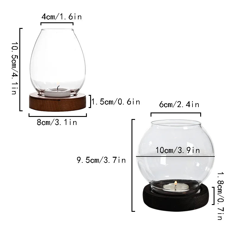 Retro Oil Lamp Glass Candle Holder - Romantic Table Decor
