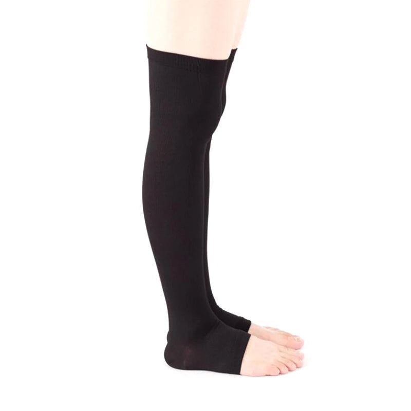 Open Toe Knee-High Compression Stockings | Varicose Veins Support
