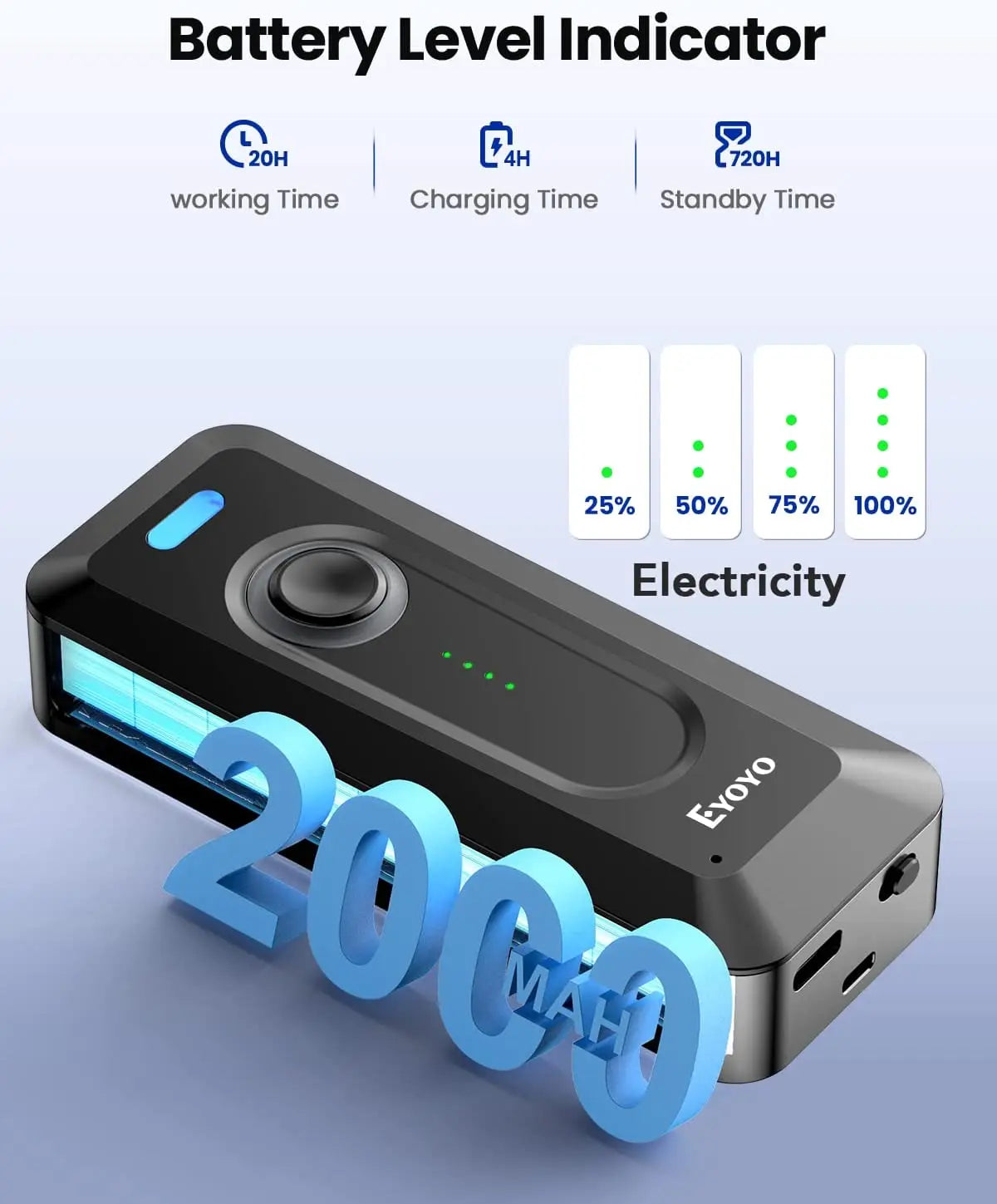 EY-039 2D Bluetooth Barcode Scanner