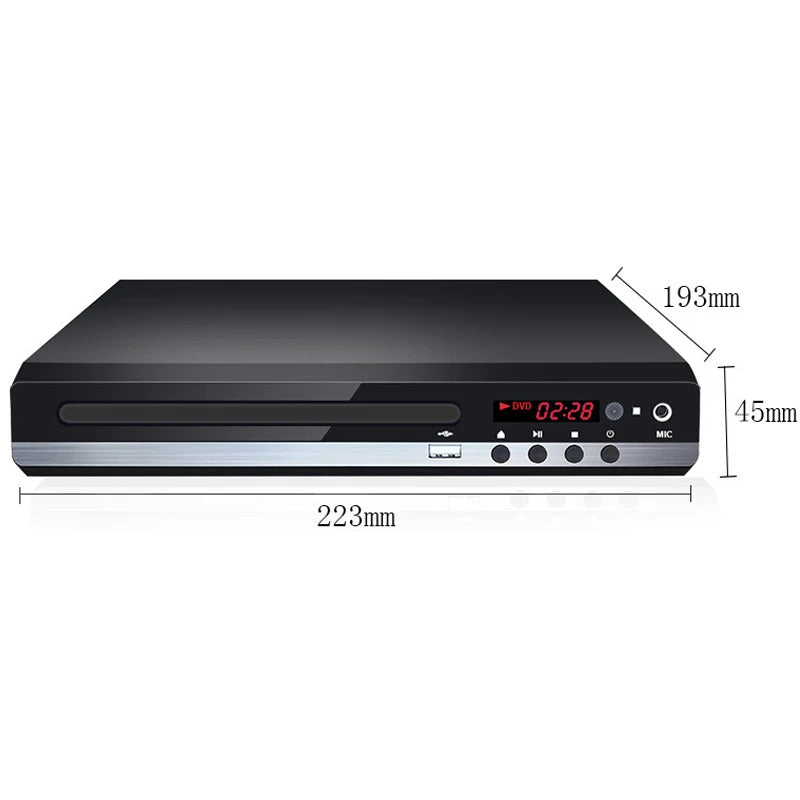 Home DVD Player: VCD CD Disc Media Player Machine