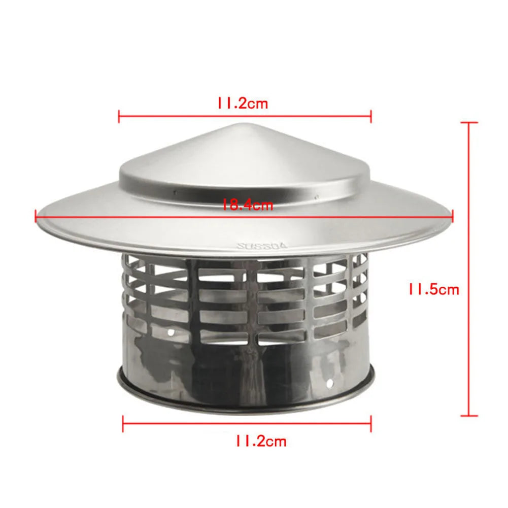 110/160mm Stainles Steel Chimney Cap - Exterior Wall Air Outlet Roof Pipe Exhaust Hood For Ventilation - Ducts Chimneys Exhaust Hood