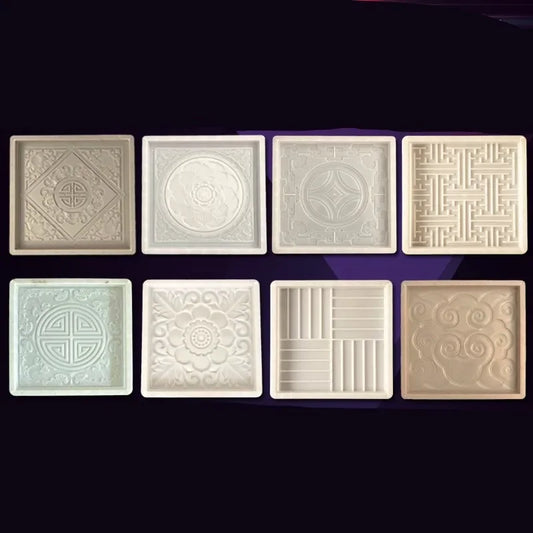 Square Antique Flower Brick Mold for 3D Concrete Wall Making