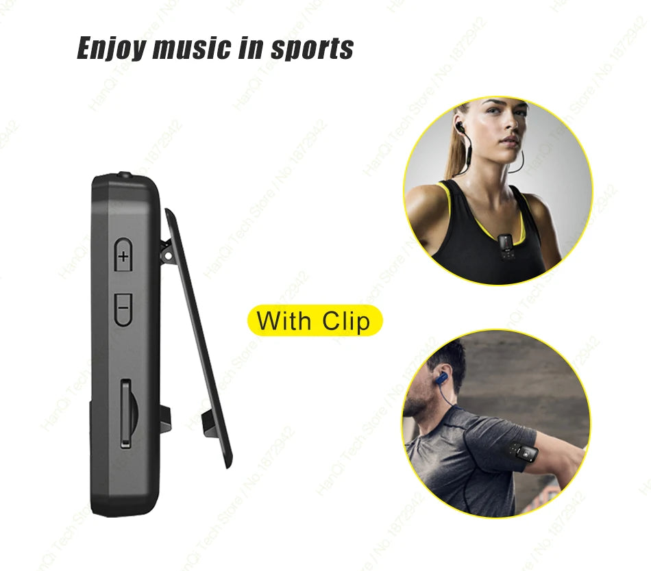 Clip On, Amplify Your Workout: RUIZU X52 Sports MP3 Player