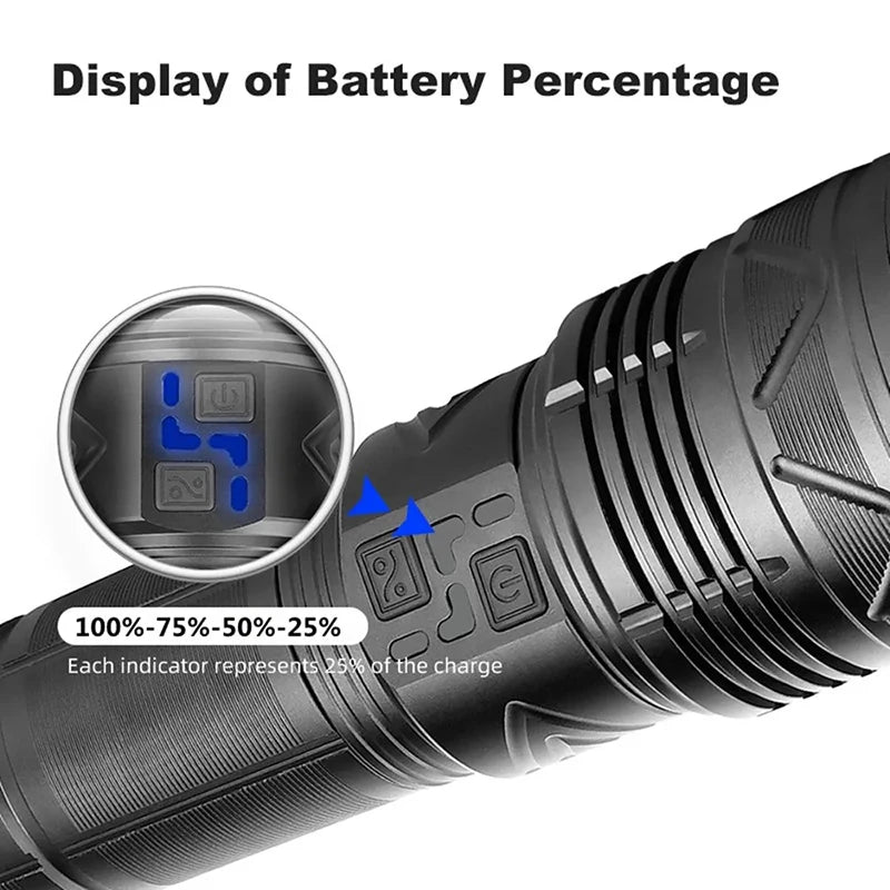 Rechargeable high-power LED flashlight