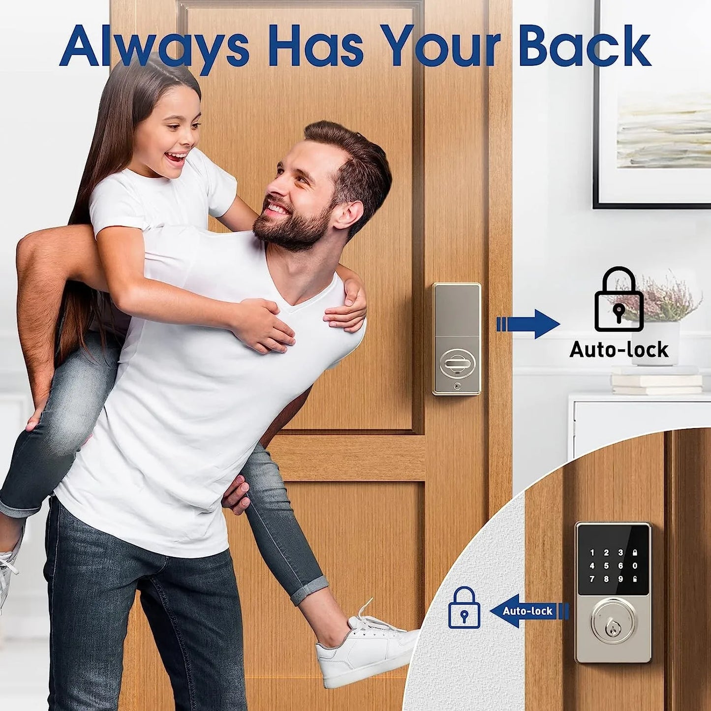 Touchscreen Smart Lock Keyless Entry with App