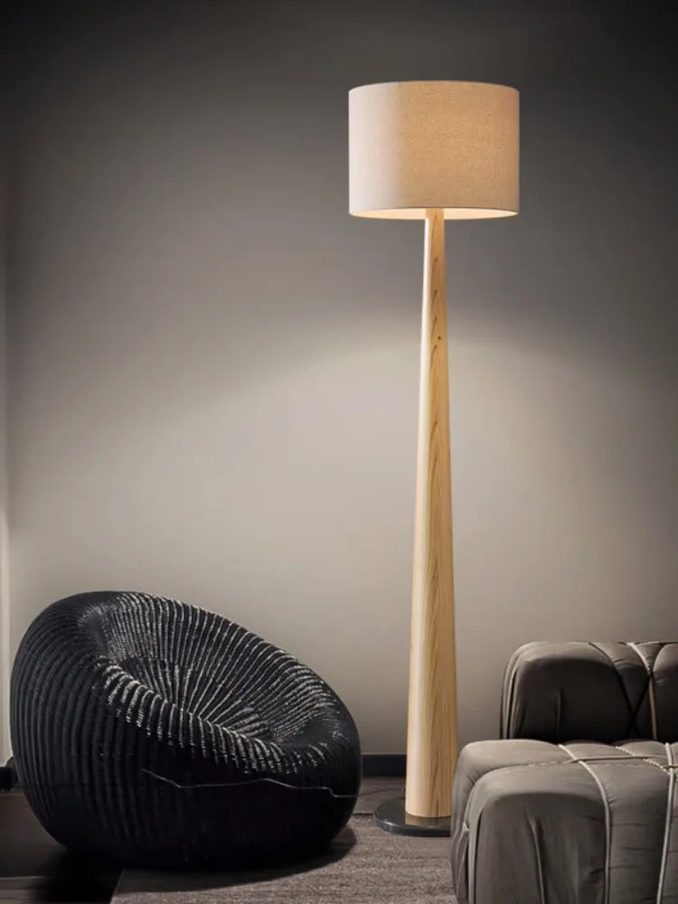 Luxury Modern Wooden Floor Lamp - High-Quality LED Lighting