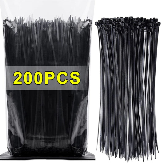 200/100Pcs Self-locking Nylon Cable Ties