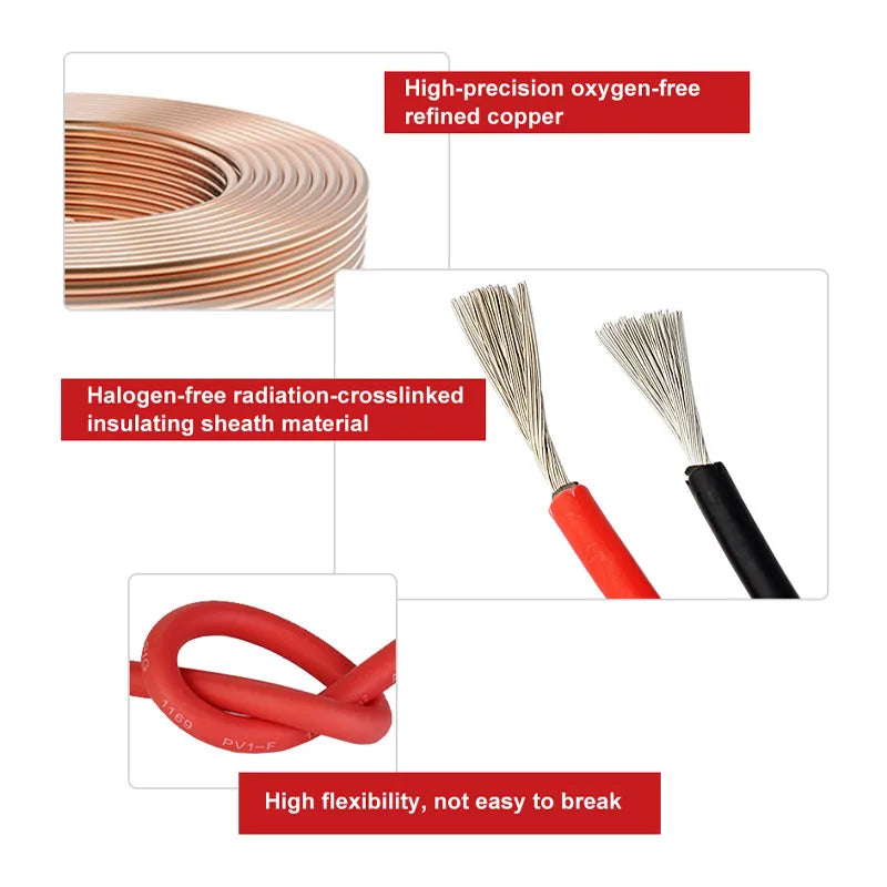 Solar Panel Extension Cable - Tinned Copper Double Sheath