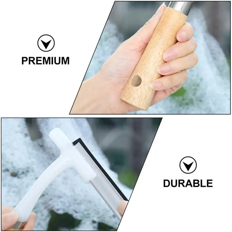 Automotive Glass Cleaner Cleaning Accessory Glass Squeegee Toolheld Window Squeegee Wiper Wood Water Removal Tool