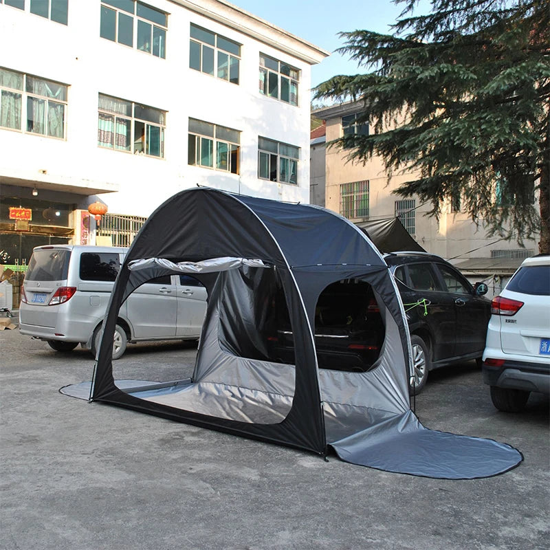 Portable Waterproof Car Rear Tent Bicycle Extension Tent Outdoor Camping Shelter SUV Large Space Trailer Roof Top Tent