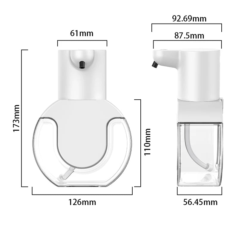 Touchless Automatic Foam Soap Dispensers Bathroom Smart Washing Hand Machine with USB Charging White High Quality ABS Material