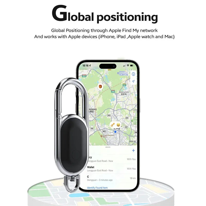 Xiaomi Anti-lost GPS Airtag Smart Carabiner Key Chain With Find My APP Smart Tag Bluetooth Tracker Key Item Finder (iOS Only)