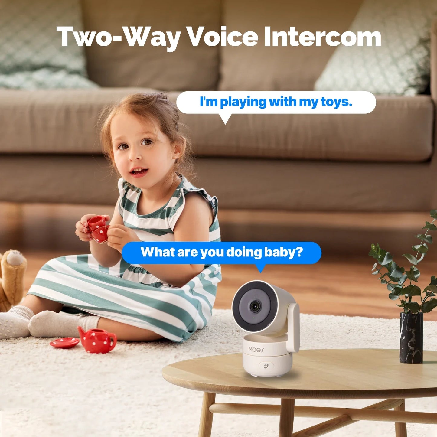 Indoor Smart Security Camera with Panoramic Patrol