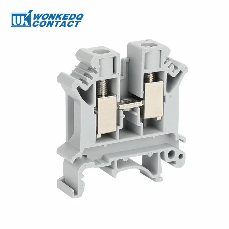 Multi-Color UK10 Screw Feed-Through DIN Rail Terminal Blocks