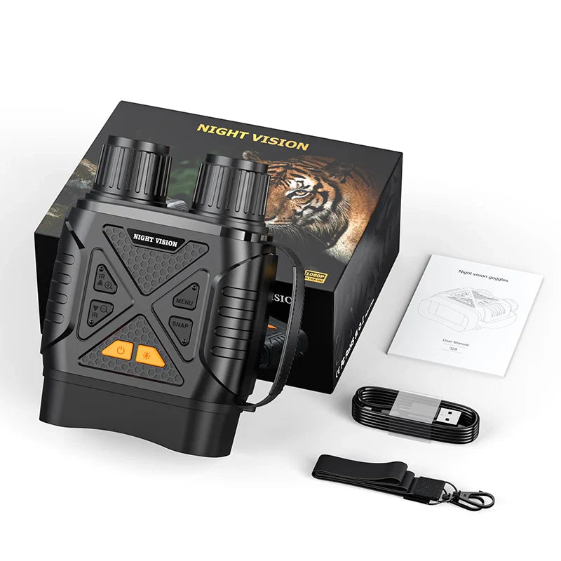 1080P Night Vision Binoculars – 10x Zoom, 800m Infrared