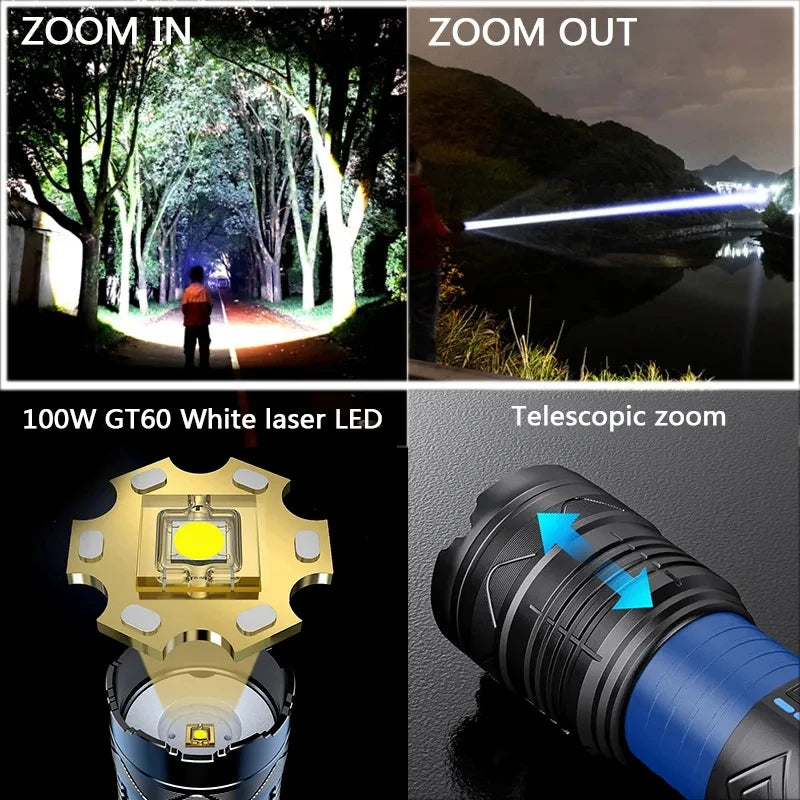 Rechargeable high-power LED flashlight