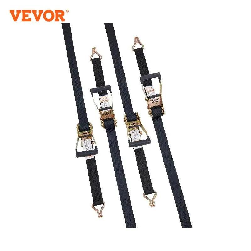 VEVOR 4pcs 2/4/8M Ratchet Strap Tie Down Cargo Belt with Metal Buckle Rope Tensioner Strong Lashing for Luggage Car motorcycle