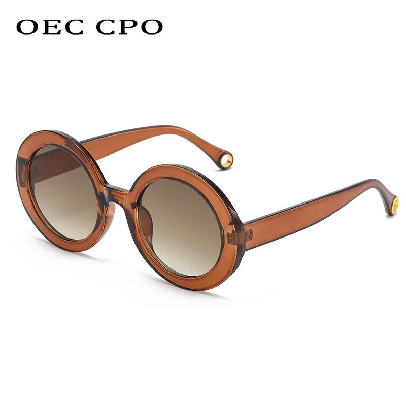 Punk Colorful Round Sunglasses New Women Men Fashion Gradient Sun Glasses Female Brand Designer Candy Color Eyewear Shades UV400