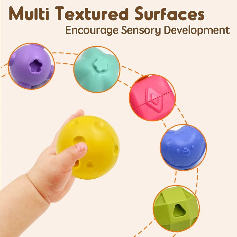 Montessori Sensory Toys Baby Activity Cube Shape Sorter Pull String Toys Fine Motor Training Games Stacking Blocks Activity Cube