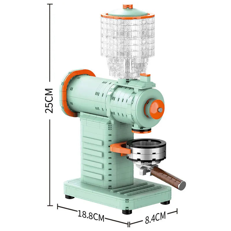 Simulation of modern coffee machine building blocks bread machine  puzzle assembly toy decoration retro nostalgia