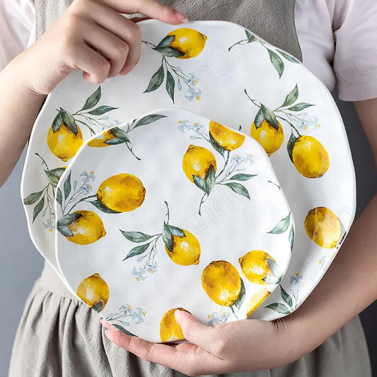 Hand-Drawn Lemon Breakfast Plate