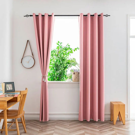 1PC Blackout Curtains With Black TPU Interlining Thin and Light Drapery Panel for Bedroom Meetingroom Share Room Office