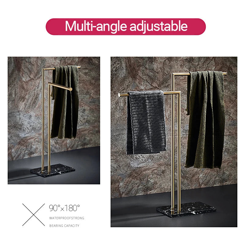 Floor Standing Marble Stone Base Luxury Hotel Towel Rack - Towel Holder