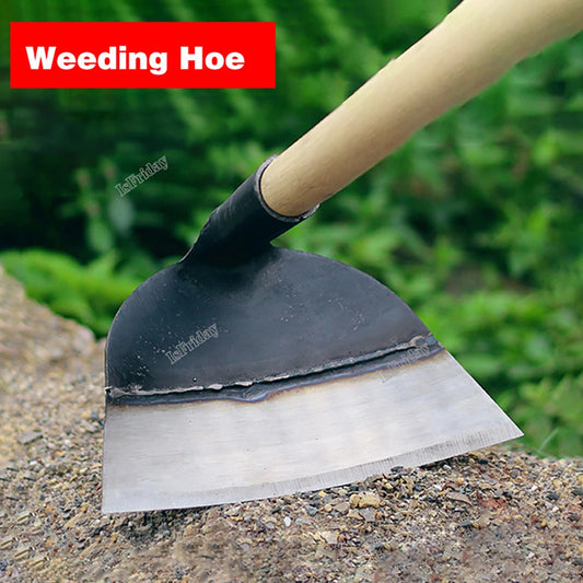 Manganese Steel Garden Hoe - Versatile Weed Removal Tool