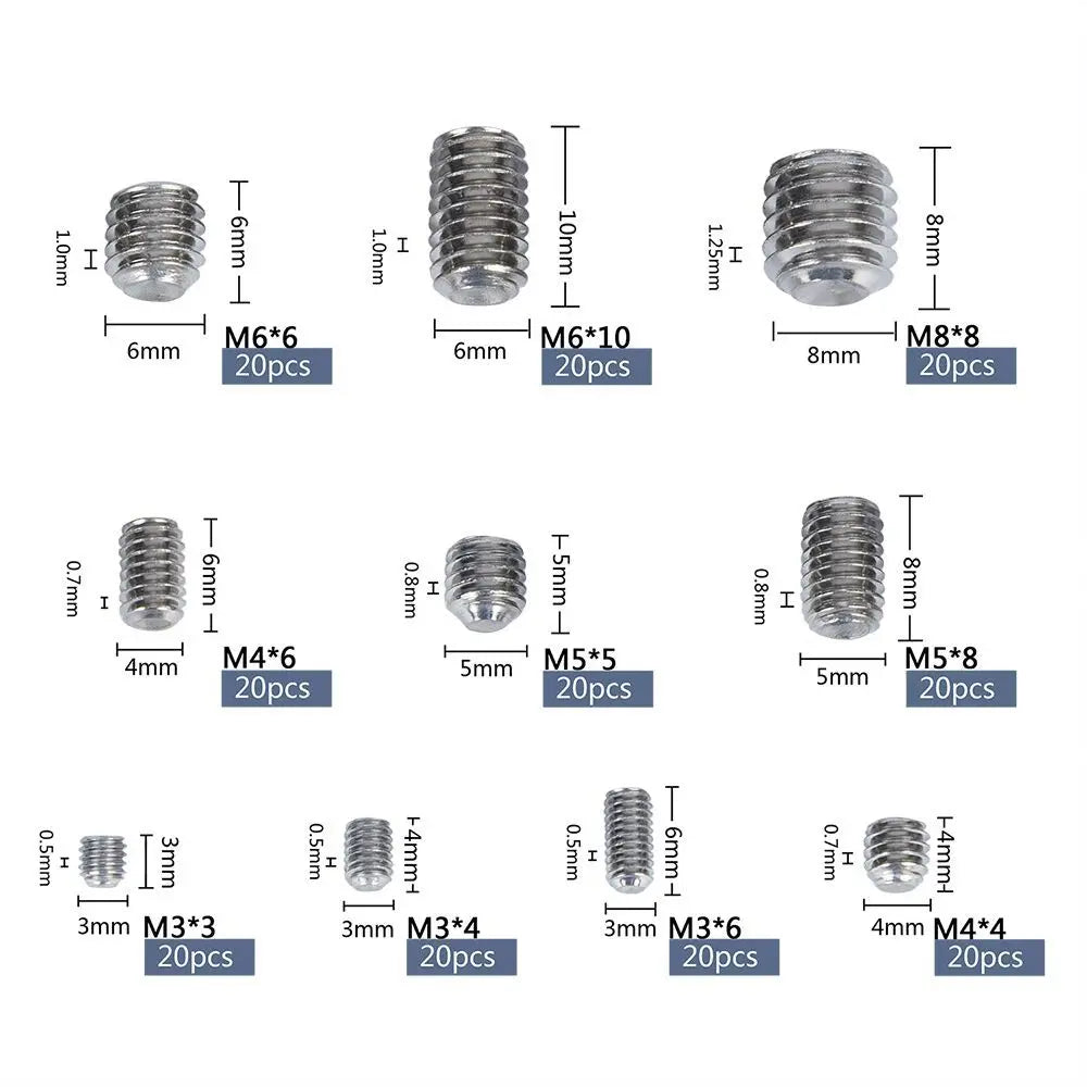 Stainless Steel Socket Head Hex  Screw Assortment Kit