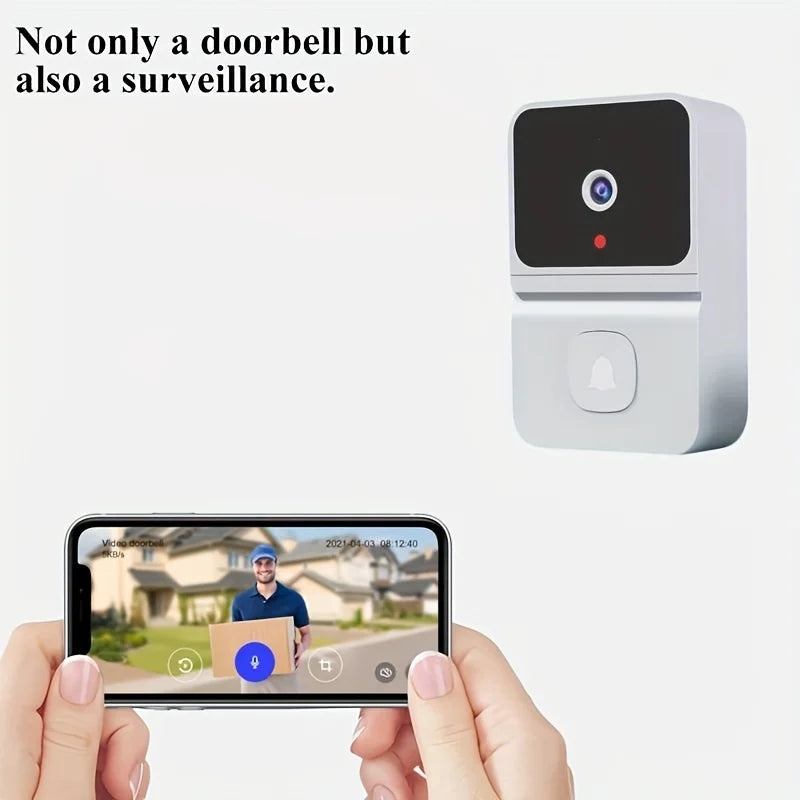 T23 Smart Visual Doorbell Two-way Voice Home Monitor Door Bell Outdoor HD Camera Security Door Bell Night Vision Video Intercom