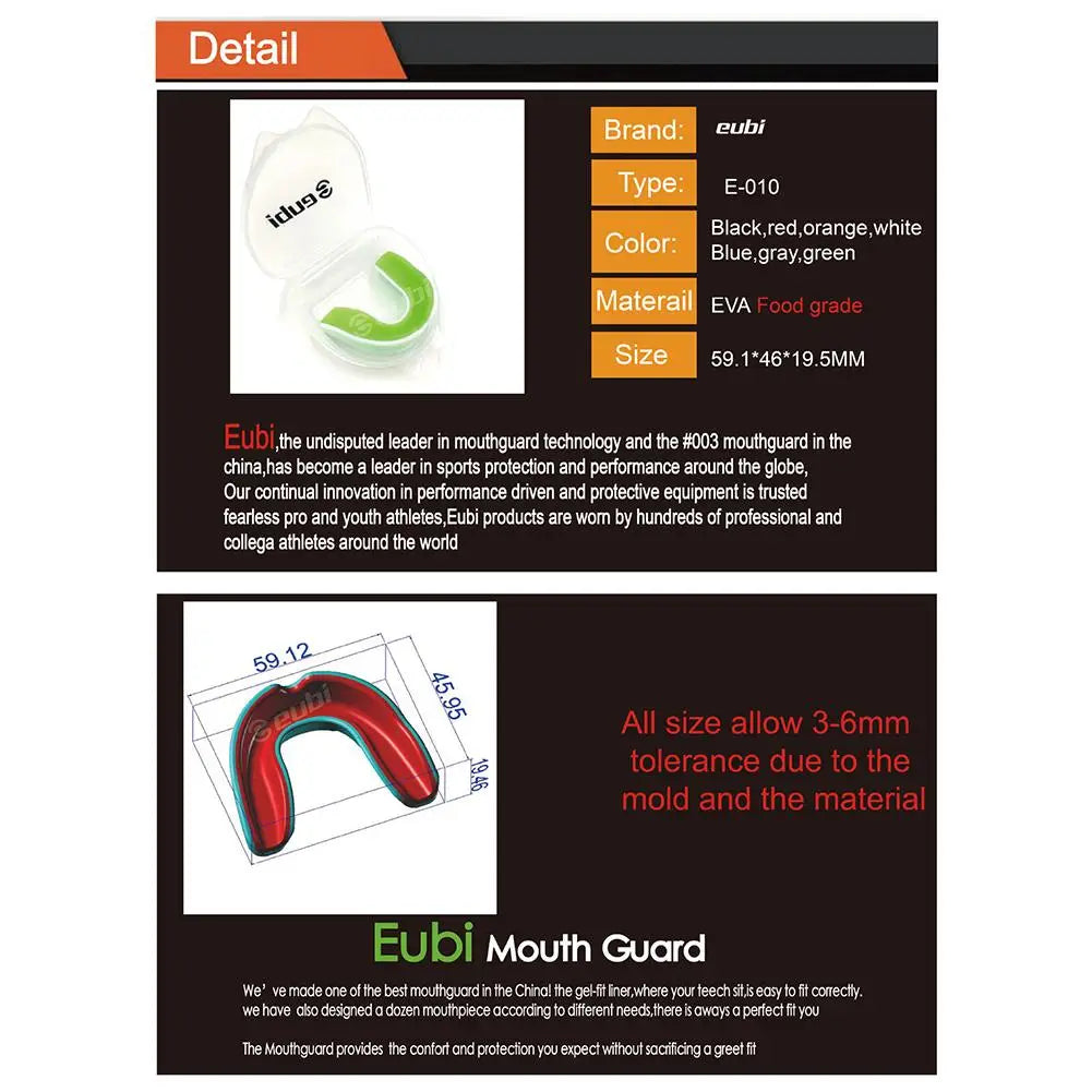 EVA Sports Mouthguard  | Teeth Protector | Adult and Kids Teeth Protective Gear