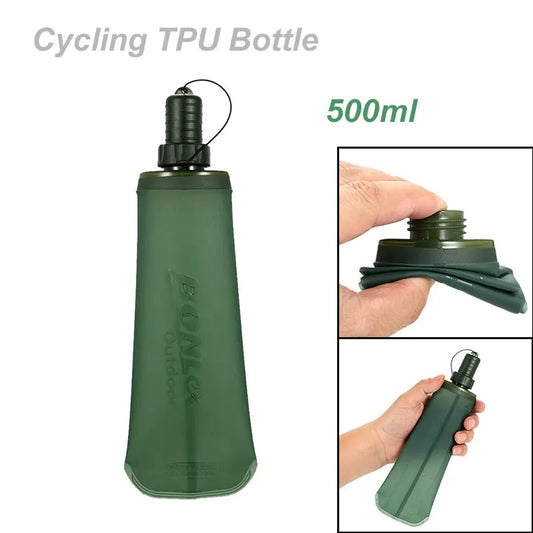 500ml TPU collapsible water bottle for outdoor sports