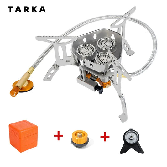 TARKA 3 Heads Gas Stove - 5800W Outdoor Hiking Picnic BBQ Cooking Equipment