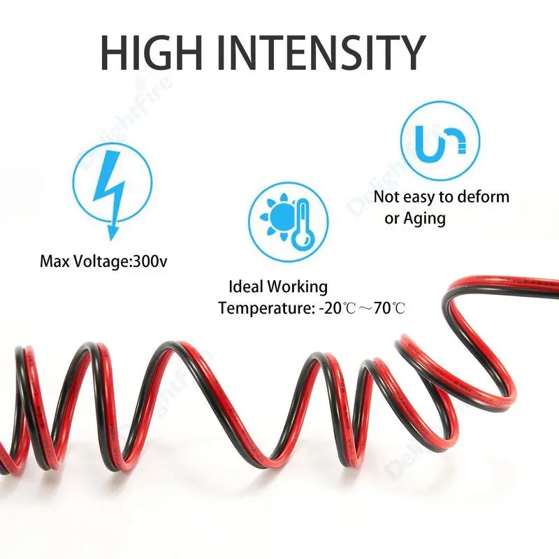 12V 2-Pin UL2468 Electrical Wire Extension Cable