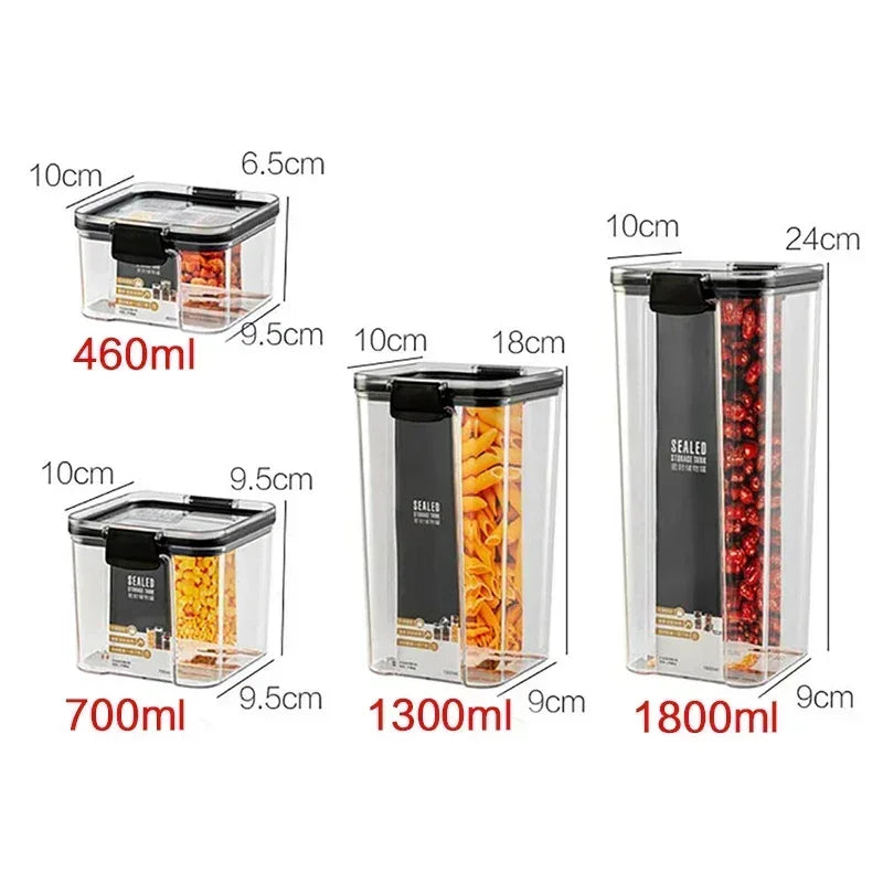 Dry Food Storage Stackable Noodles Sealed Tank Cans Organizers Bottles