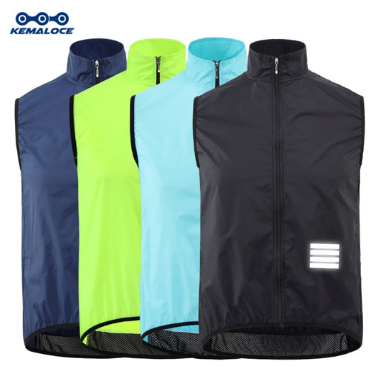 KEMALOCE Men's Cycling Vest -  Sleeveless, Windproof, Lightweight Cycling Vest