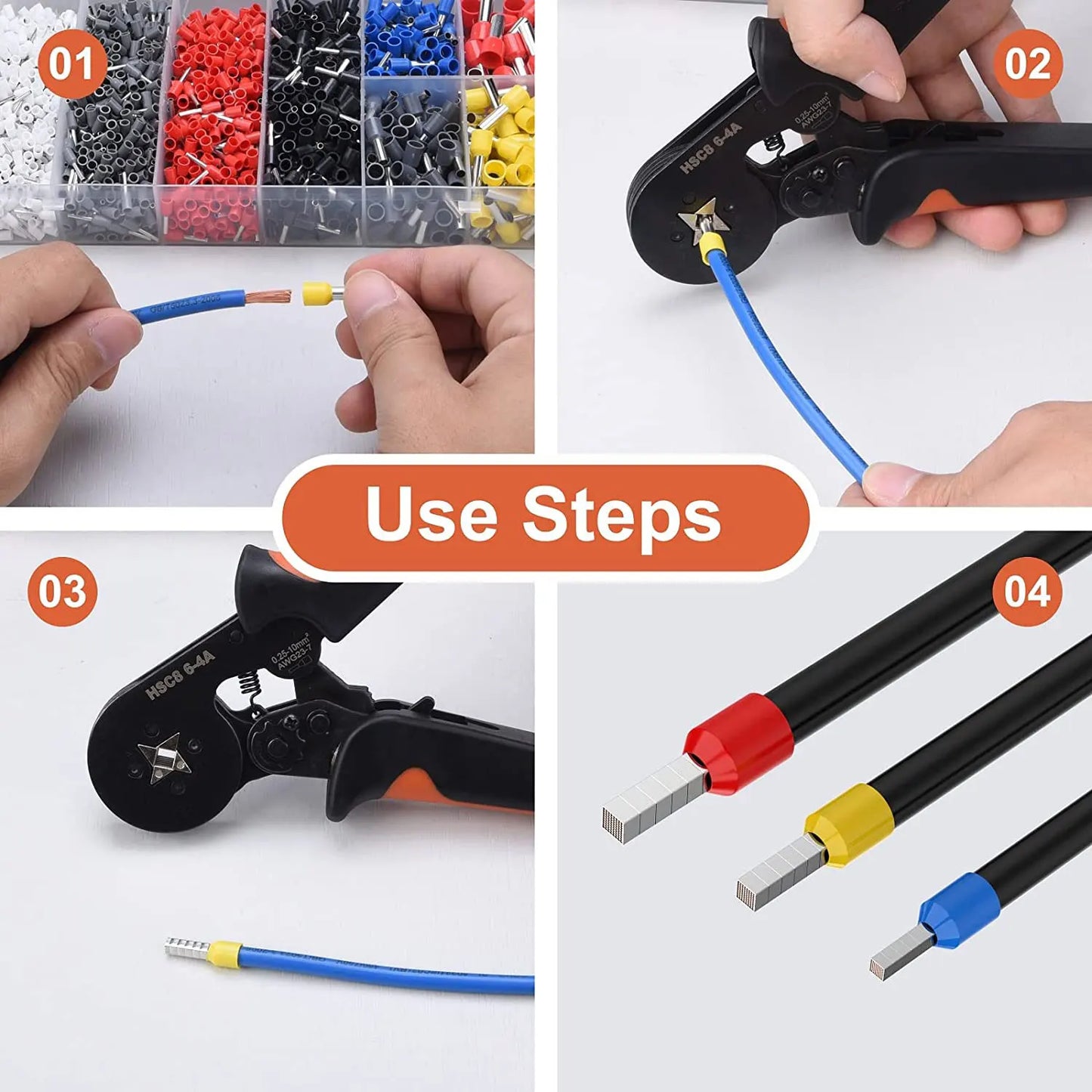 Tubular Terminal Crimping Pliers Kit