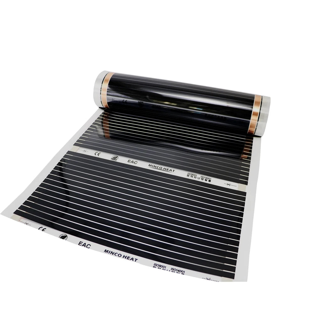 All Sizes 140w/m2 Infrared Heating Film 220V Electric Warm Floor Mat 50cm Width