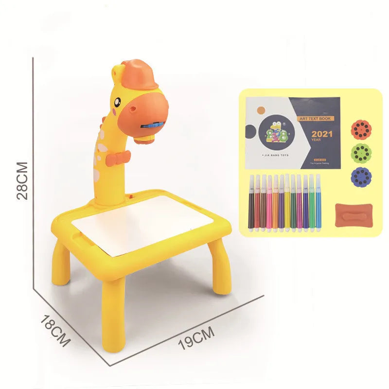 Children Mini Led Projector Art Drawing Table Light Toy for Kids Painting Board Learn to Draw Tools Educational Art Craft Toys