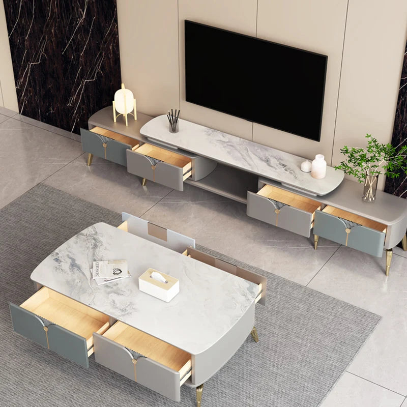 Modern Nordic TV Stand Set with Adjustable Features