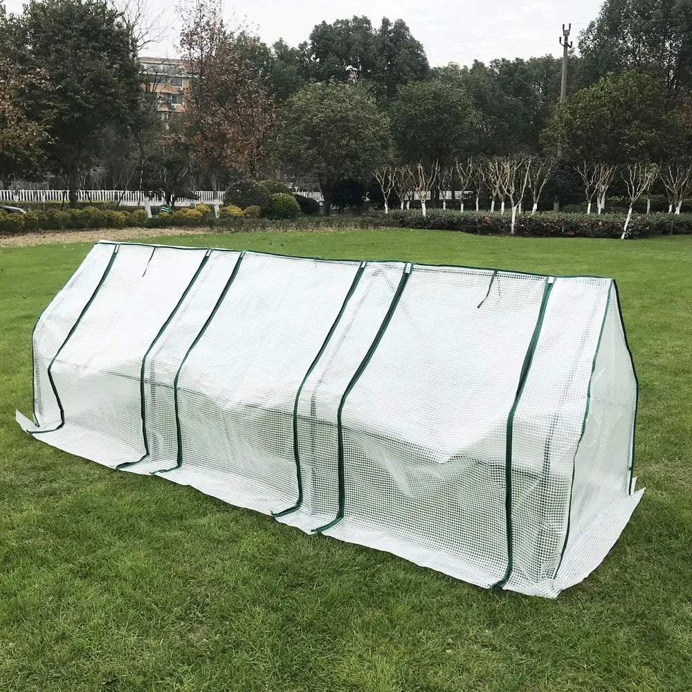 Portable Mini Cloche Greenhouse with Zipper Doors