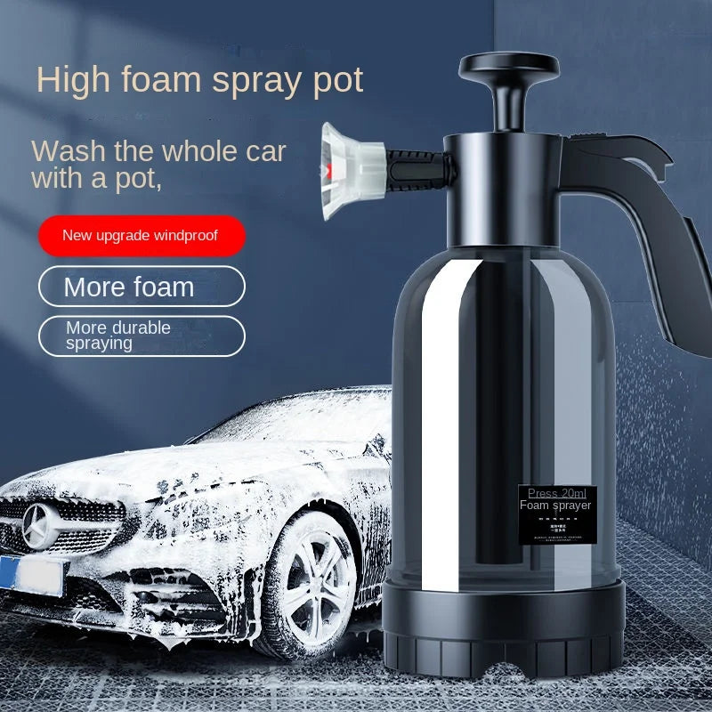 2L Hand Foam Sprayer with 3 Nozzles for Car Wash and Window Cleaning