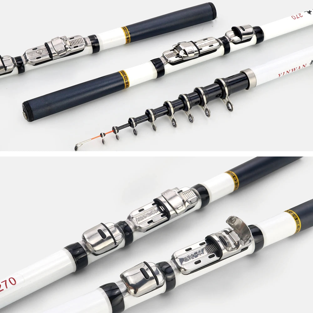 BAKAWA Ultralight Fishing Rod | Telescopic Carbon Fiber