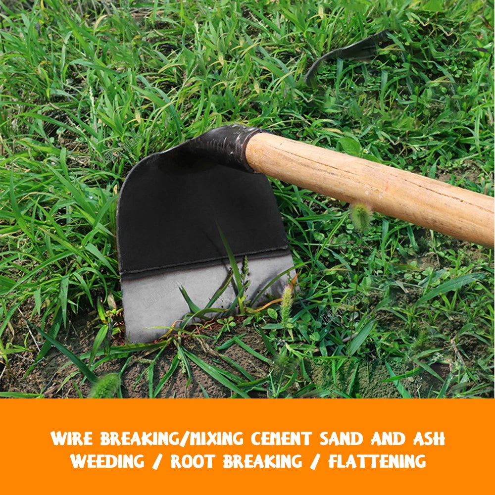 Manganese Steel Garden Hoe - Versatile Weed Removal Tool