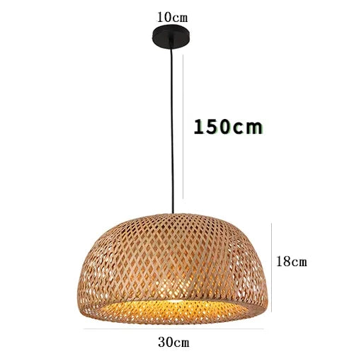 Chinese style Bamboo Pendant Ceiling decor led lights